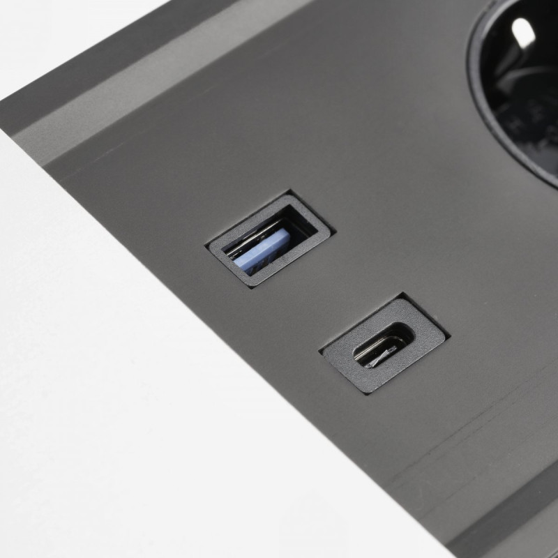 Удлинитель встроенный GTV PRESTINO 2x роз. schuko USB A+C RJ45 HDMI 1,5 м белый AE-PB2SPRES-10