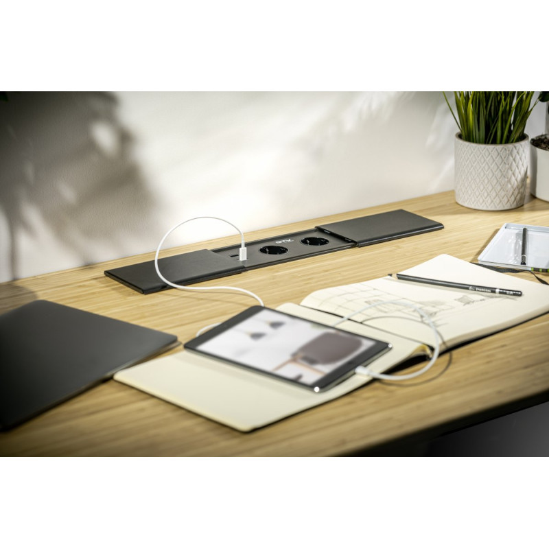 Удлинитель встроенный GTV PRESTINO 2x роз. schuko USB A+C RJ45 HDMI 1,5 м белый AE-PB2SPRES-10