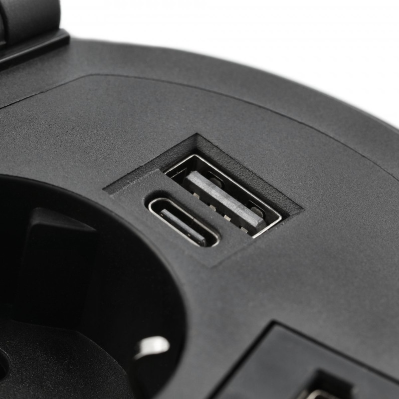 Подовжувач вбудований GTV CHARGER PLUS USB A+C HDMI RJ45 1,5м AE-BPW1SACP-20