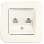 Розетка компьютерная и телефонная VIKO Rollina крем 90421035
