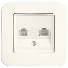 Розетка компьютерная и телефонная VIKO Rollina крем 90421035