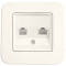 Розетка компьютерная и телефонная VIKO Rollina крем 90421035