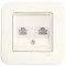 Розетка телефонная двойная VIKO Rollina крем 90421033