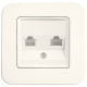Розетка телефонная двойная VIKO Rollina крем 90421033