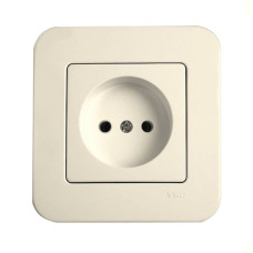 Розетка одинарная б/з VIKO Rollina крем 90421007