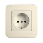 Розетка одинарная с/з VIKO Rollina крем 90421008