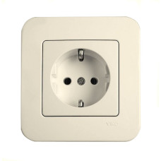 Розетка одинарная с/з VIKO Rollina крем 90421008