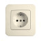 Розетка одинарная с/з VIKO Rollina крем 90421008