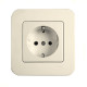 Розетка одинарная с/з VIKO Rollina крем 90421008