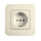 Розетка одинарная с/з и шторками VIKO Rollina крем 90421042
