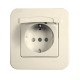 Розетка одинарная с/з и защитной крышкой VIKO Rollina крем 90421012