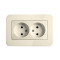 Розетка двухмесная б/з VIKO Rollina крем 90421055