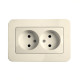 Розетка двухмесная б/з VIKO Rollina крем 90421055