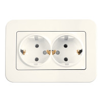 Розетка двухмесная с/з VIKO Rollina крем 90421056