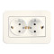 Розетка двухмесная с/з VIKO Rollina крем 90421056