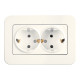 Розетка двухмесная с/з VIKO Rollina крем 90421056