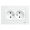 Розетка двухмесная б/з VIKO Karre белая 90960055