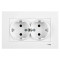 Розетка двухмесная с/з VIKO Karre белая 90960056