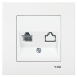 Розетка компьютерная VIKO Karre белая 90960032