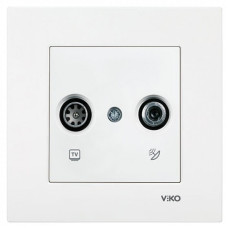 Розетка TV/SAT конечная VIKO Karre белая 90960085