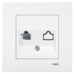 Розетка телефонная VIKO Karre белая 90960013