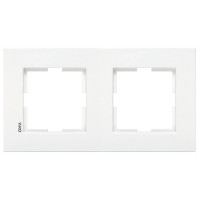 Рамка двойная горизонтальная VIKO Karre белая 90960201