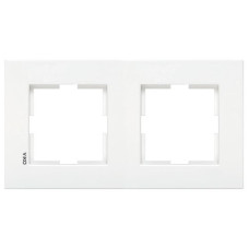 Рамка двойная горизонтальная VIKO Karre белая 90960201