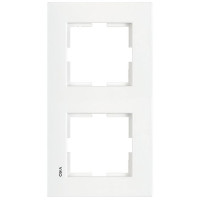 Рамка двойная вертикальная VIKO Karre белая 90960221