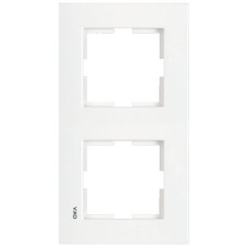 Рамка двойная вертикальная VIKO Karre белая 90960221