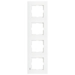 Рамка четверная вертикальная VIKO Karre белая 90960223