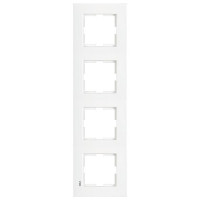 Рамка четверная вертикальная VIKO Karre белая 90960223