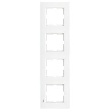 Рамка четверная вертикальная VIKO Karre белая 90960223