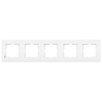 Рамка пятерная горизонтальная VIKO Karre белая 90960204