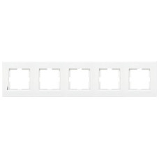 Рамка пятерная горизонтальная VIKO Karre белая 90960204