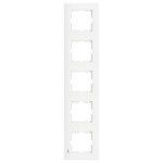 Рамка пятерная вертикальная VIKO Karre белая 90960224
