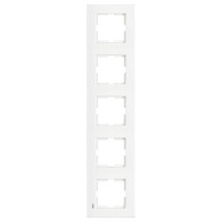 Рамка пятерная вертикальная VIKO Karre белая 90960224
