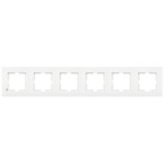 Рамка шестерная горизонтальная VIKO Karre белая 90960205