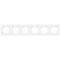 Рамка шестерная горизонтальная VIKO Karre белая 90960205
