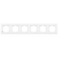 Рамка шестерная горизонтальная VIKO Karre белая 90960205