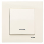 Выключатель одноклавишный с подсветкой VIKO Karre крем 90960119