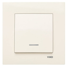 Выключатель одноклавишный с подсветкой VIKO Karre крем 90960119