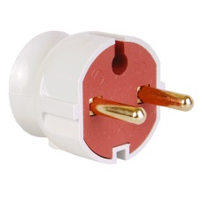 Вилка штепсельная LXL 125WHP без заземления кутовая белая