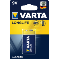 Батарейка алкалиновая (щелочная) Крона VARTA 6LR61 9V Longlife золото 4122101411