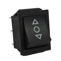 Переключатель LEMANSO LSW21 большой чёрный 3 проложения без фиксации/KCD2-223