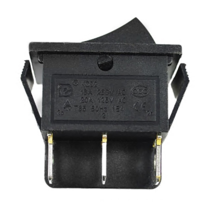 Переключатель LEMANSO LSW21 большой чёрный 3 проложения без фиксации/KCD2-223