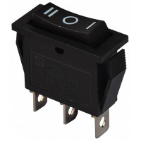 Переключатель LEMANSO LSW18 узкий чёрный 3 проложения с фиксацией/KCD3-103