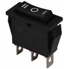 Переключатель LEMANSO LSW18 узкий чёрный 3 проложения с фиксацией/KCD3-103