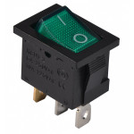 Переключатель АСКО-УКРЕМ KCD1-2-101N GR/B 1-клавишный зеленый с подсветкой A0140040054