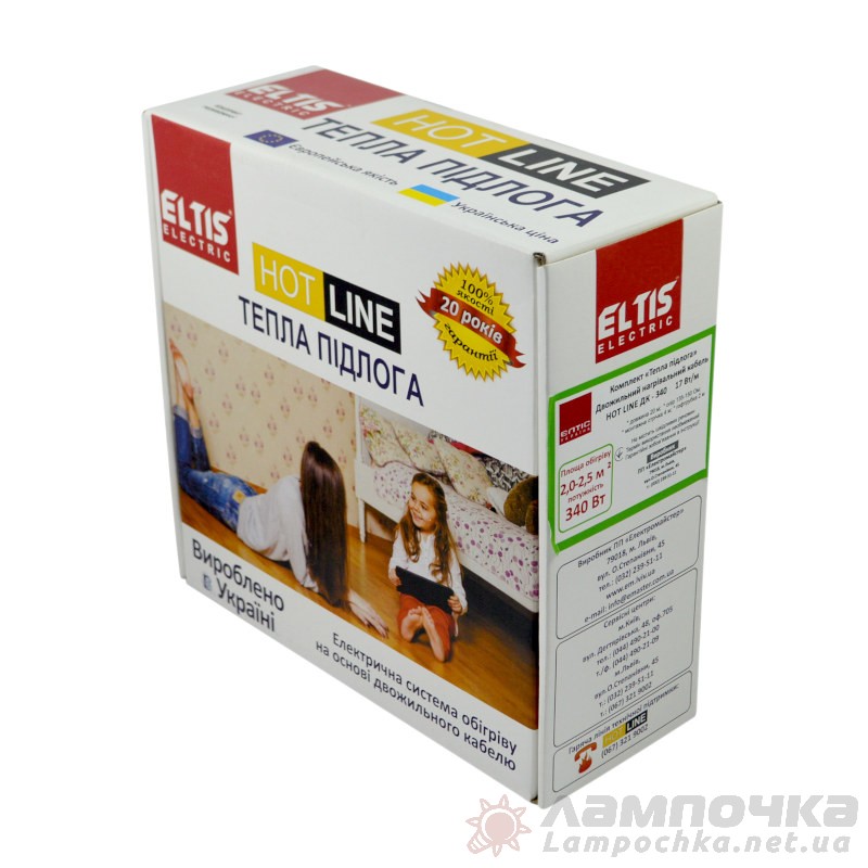 Комплект теплого пола в стяжку HOT LINE ДК-340 Вт 2,0 кв.м Eltis Electric 70686