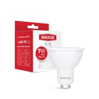 Светодиодная лампочка MAXUS 7W 3000K 220V GU10 1-LED-721